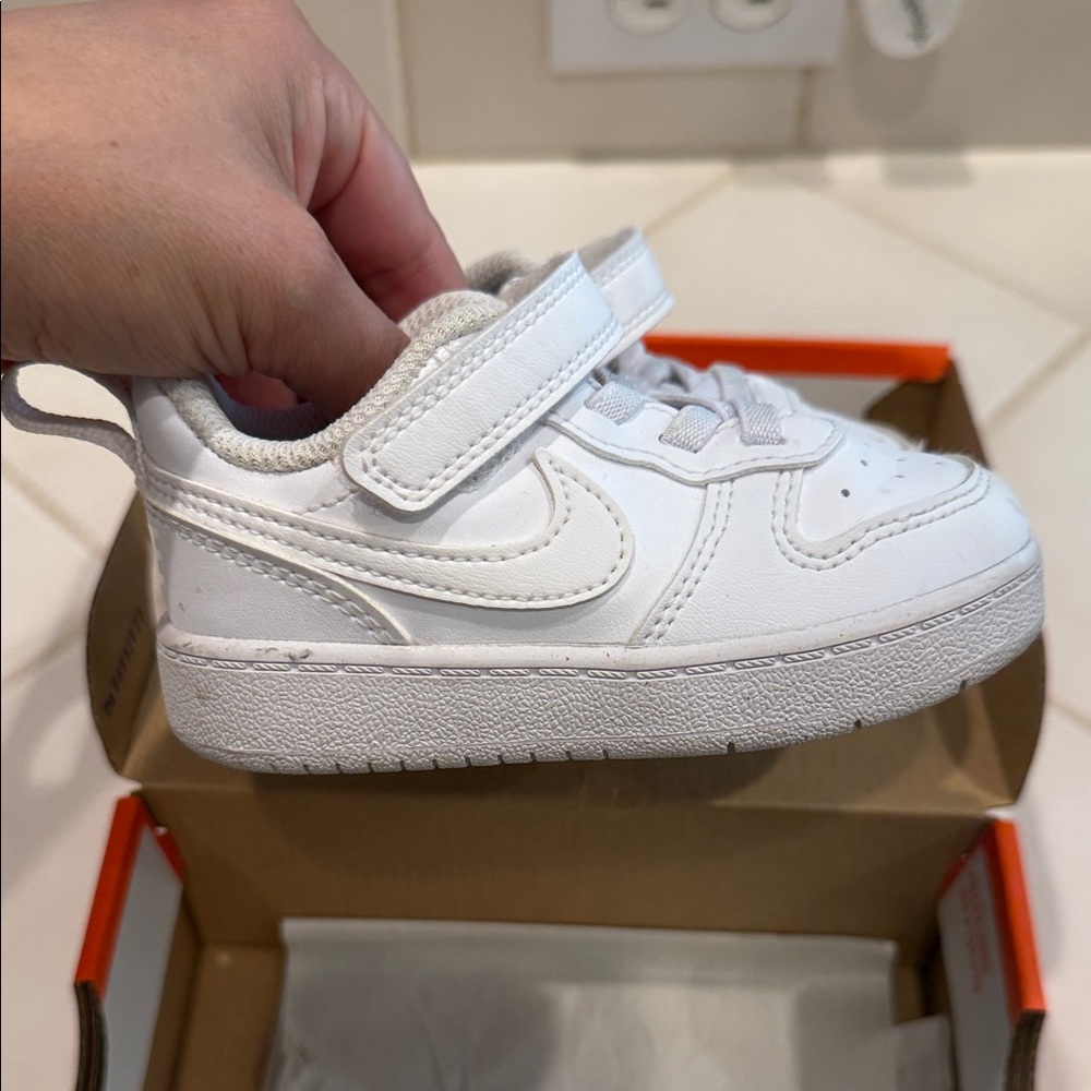 Kids White Sneakers - Picture 5 of 10